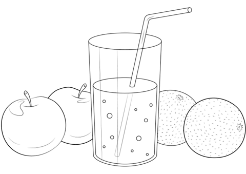 Fruit juice coloring page free printable coloring pages