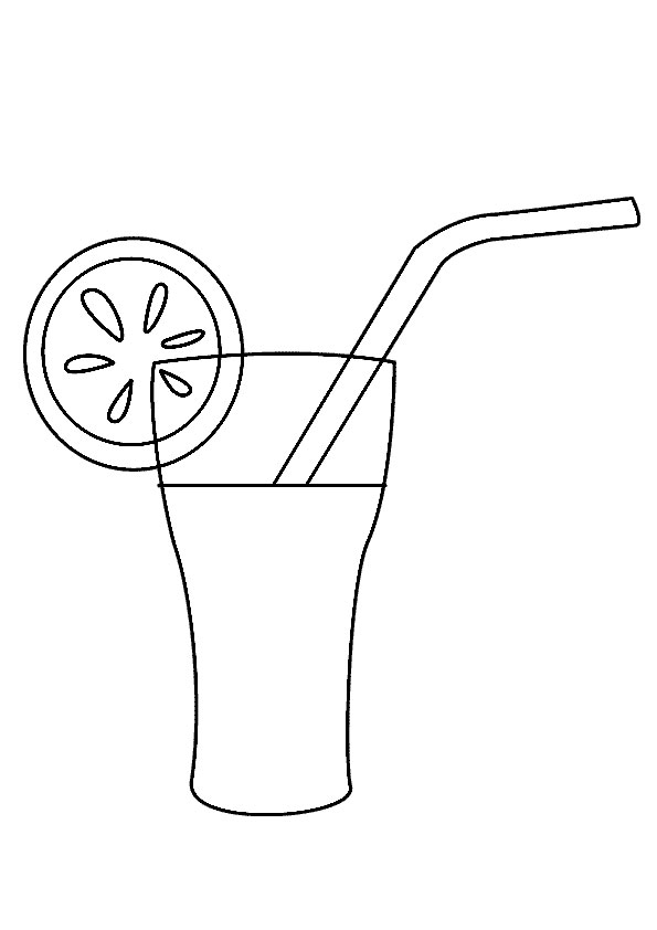 Coloring pages orange juice coloring page