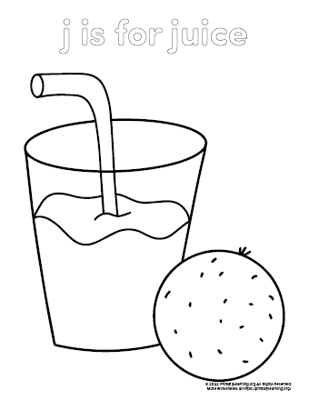 Juice coloring page