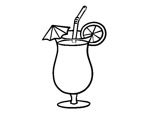 Tropical juice coloring page