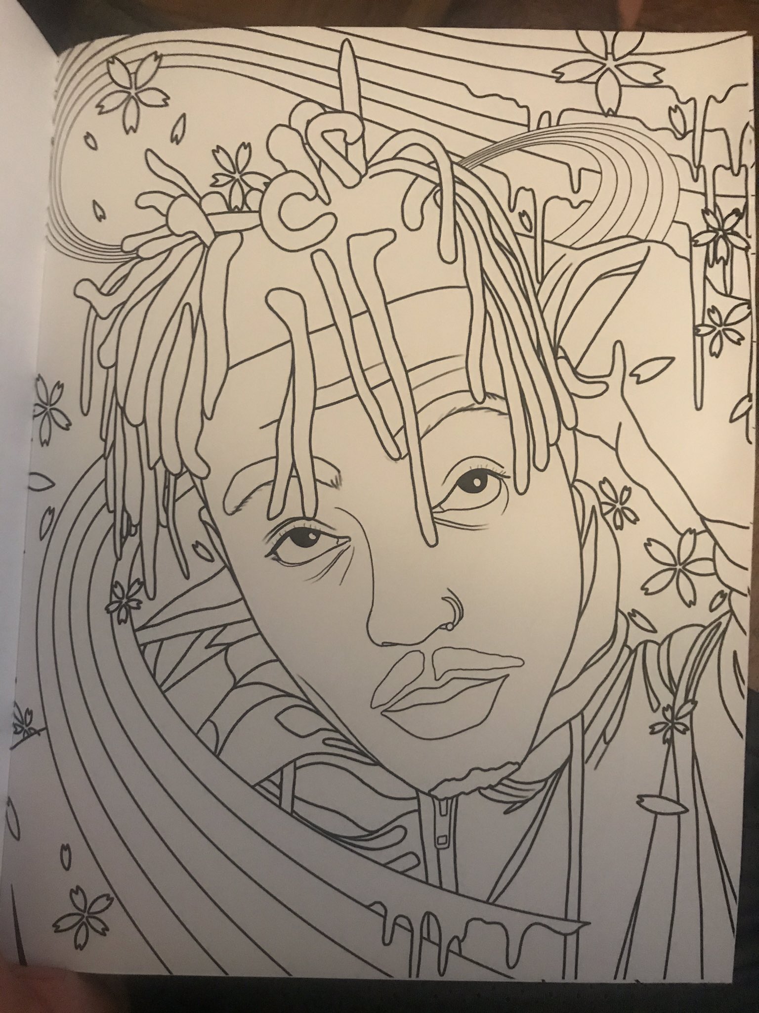 Marcus d luffy on x i wanna color this juice wrld in my coloring book but im scared to fuck it up ð httpstcoypatragq x