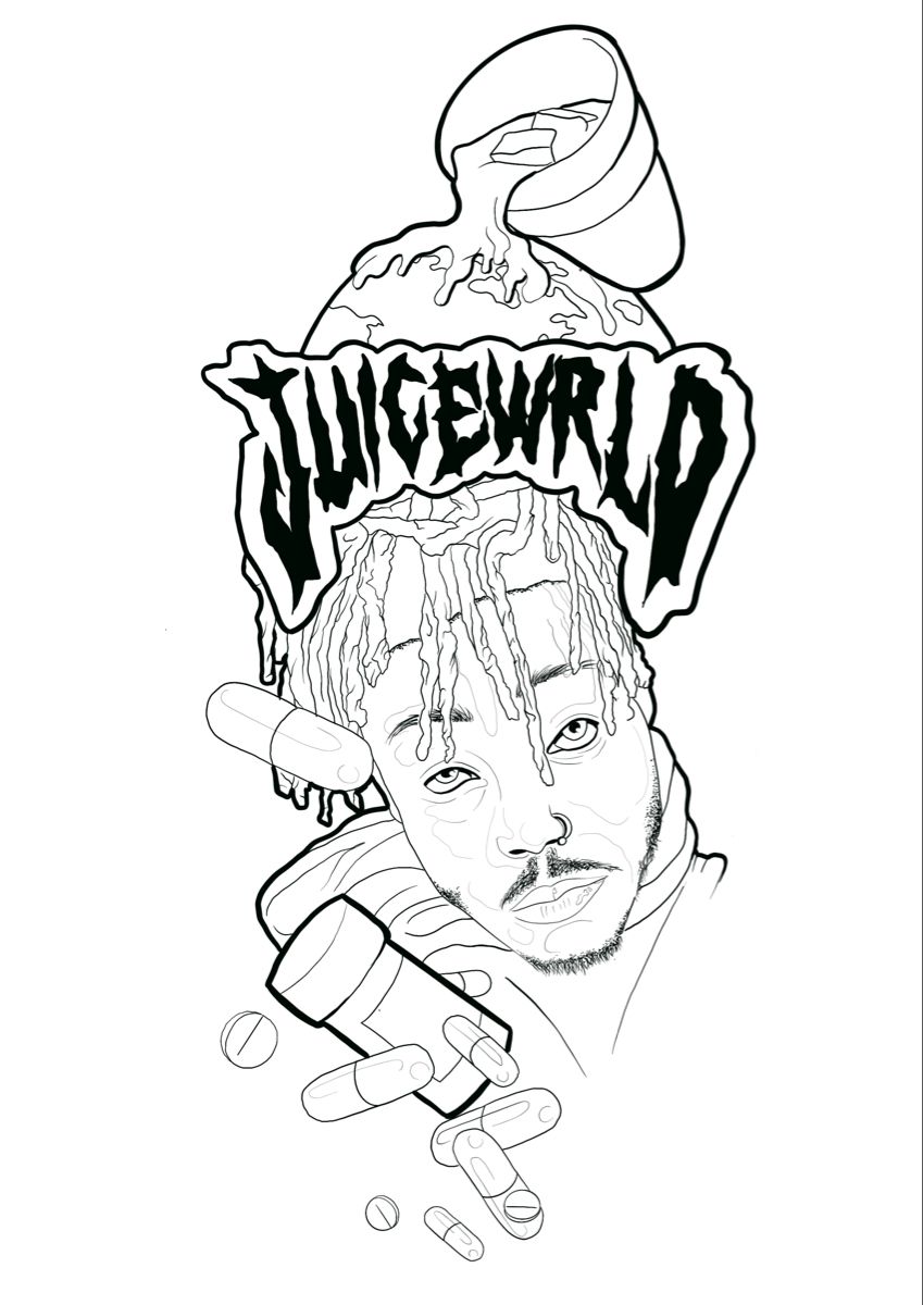 Juiceworld tattoo idea tattoo style drawings tattoo art drawings tattoo design drawings