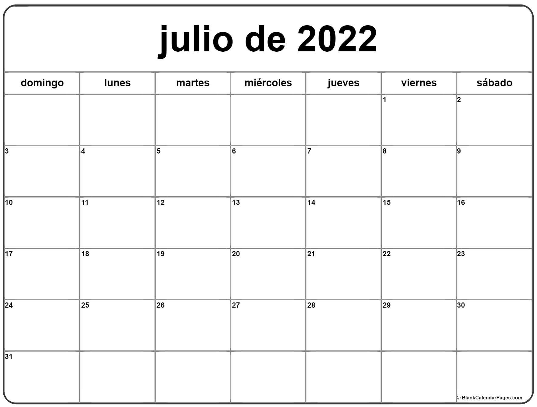 Julio de calendario gratis calendario julio