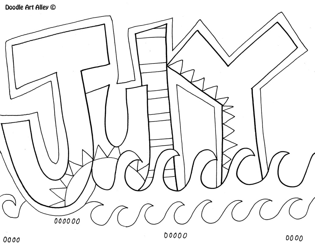 July coloring pages