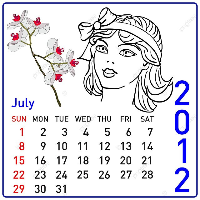 Calendario de aãos en vector julio dãa m ojos vector png dãa m ojos png y vector para dcargar gratis