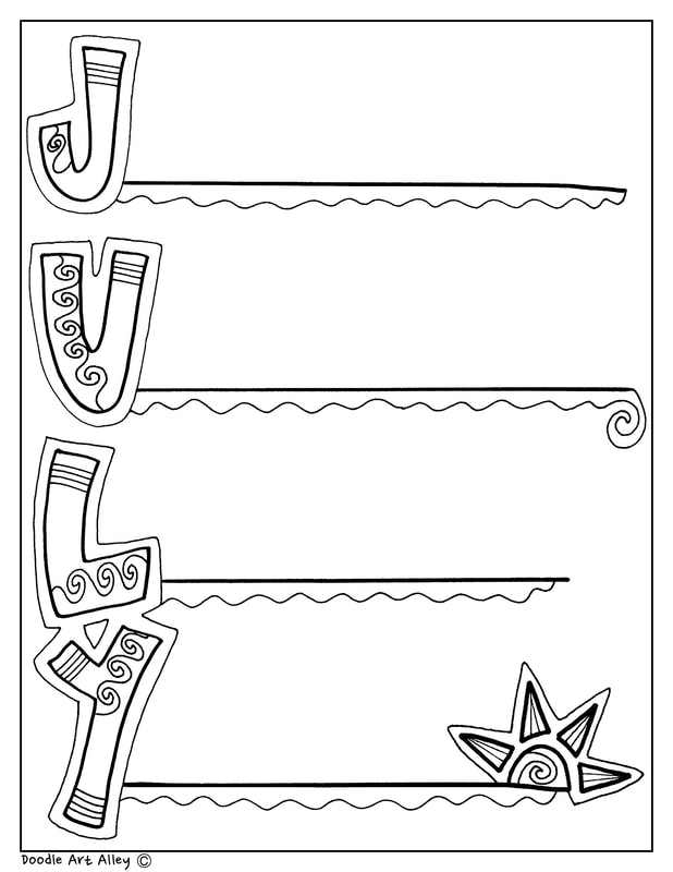 July coloring pages