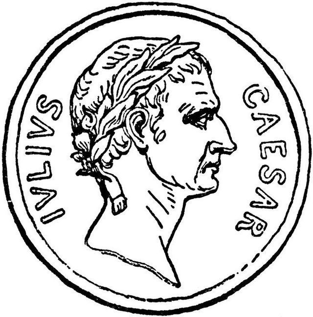 Julius caesar coin roman money coloring page roman drawings roman coins julius caesar coin