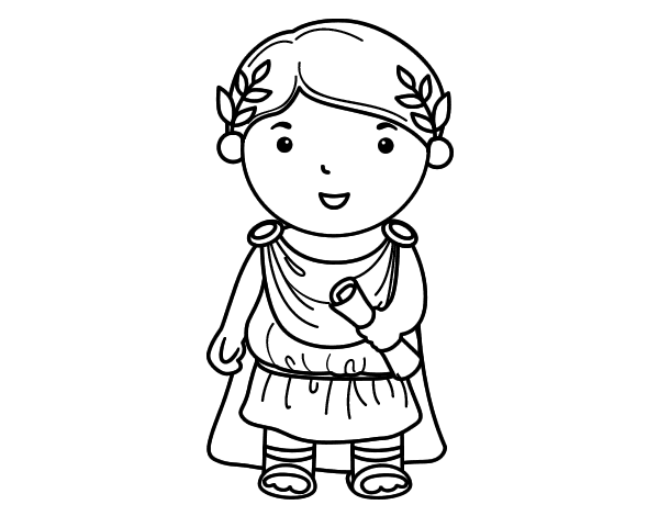 Julius caesar of little boy coloring page