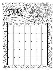 Printable coloring calendar for and woo jr kids activities childrens publishing