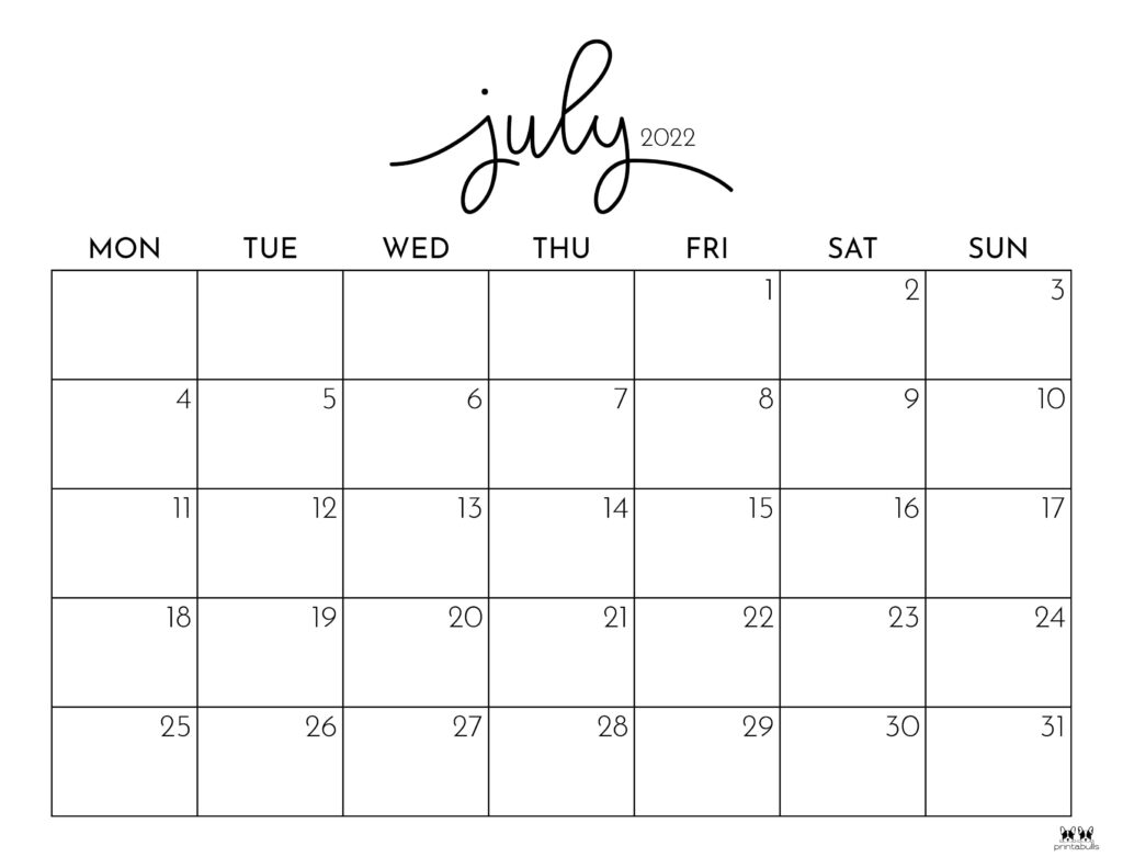 July calendars