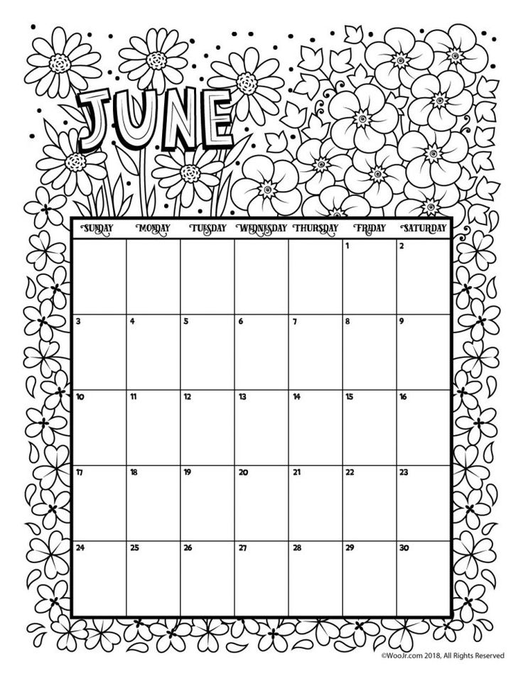 Printable coloring calendar for and woo jr kids activities childrens publishing coloring calendar calendar pages printable calendar template