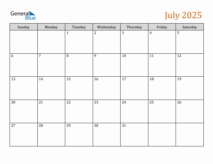 July monthly calendar pdf word excel