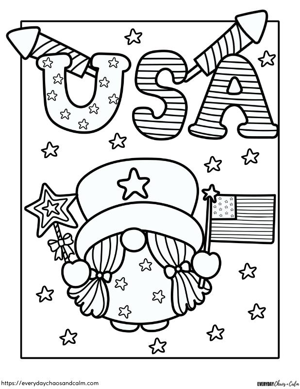 Free th of july coloring pages for kids