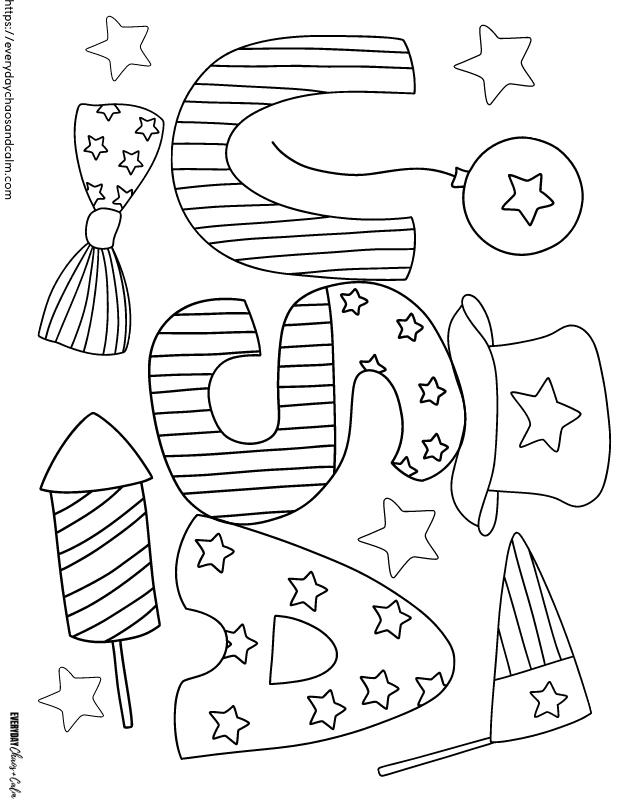 Free th of july coloring pages for kids