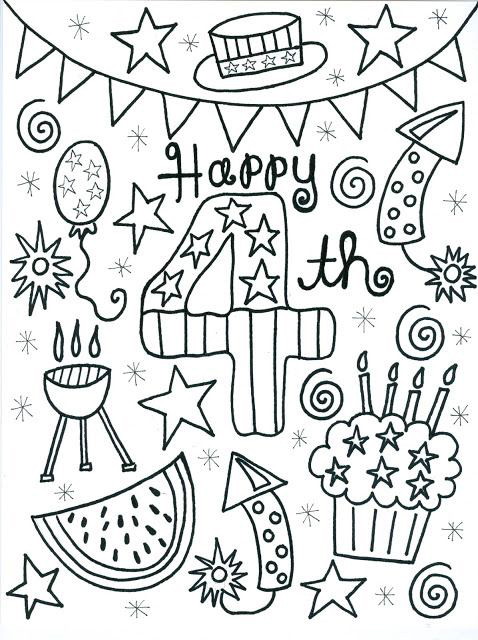 Free th of july coloring pages