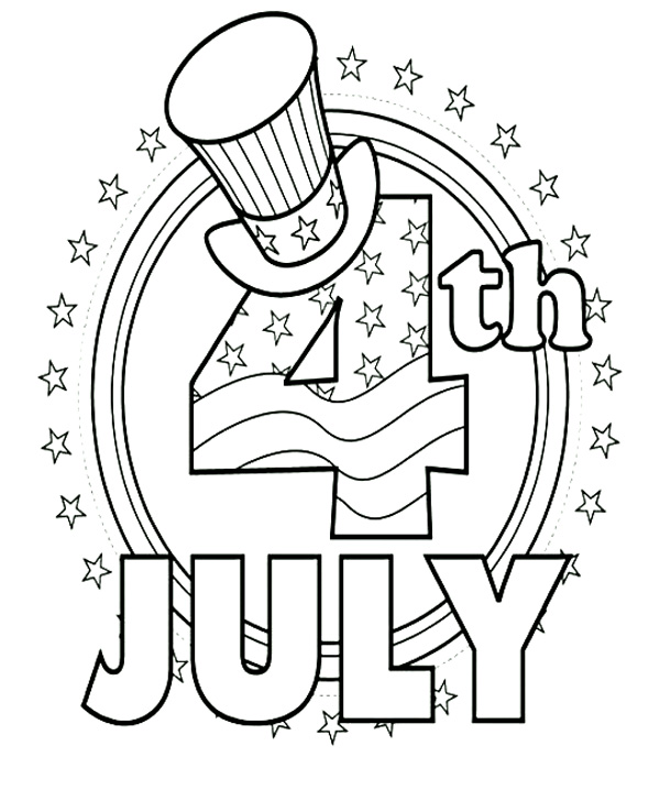 Free printable july th coloring activity pages for kids â