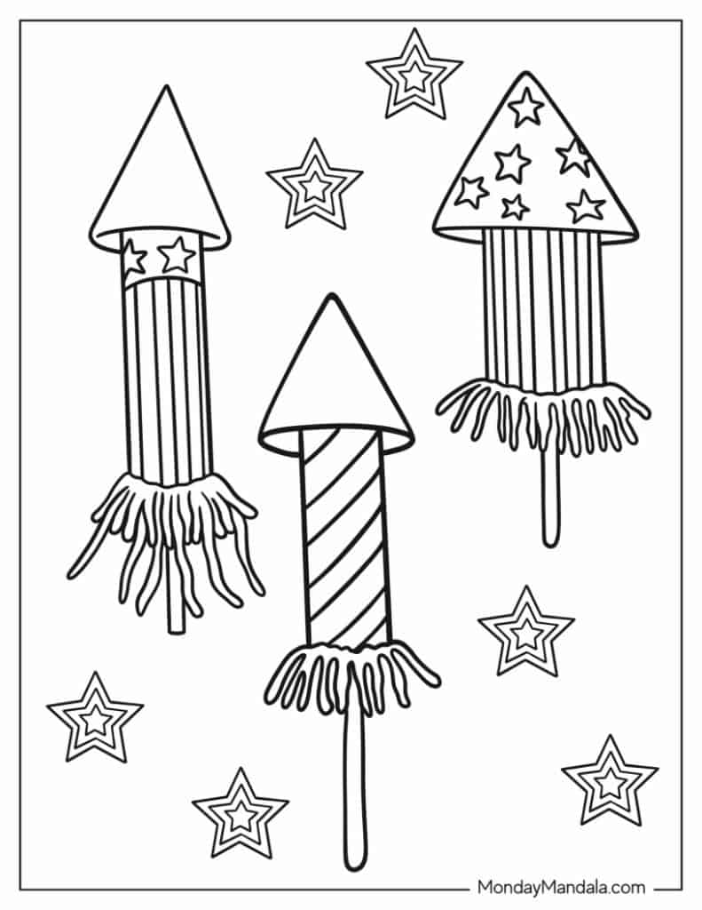 Th of july coloring pages free pdf printables