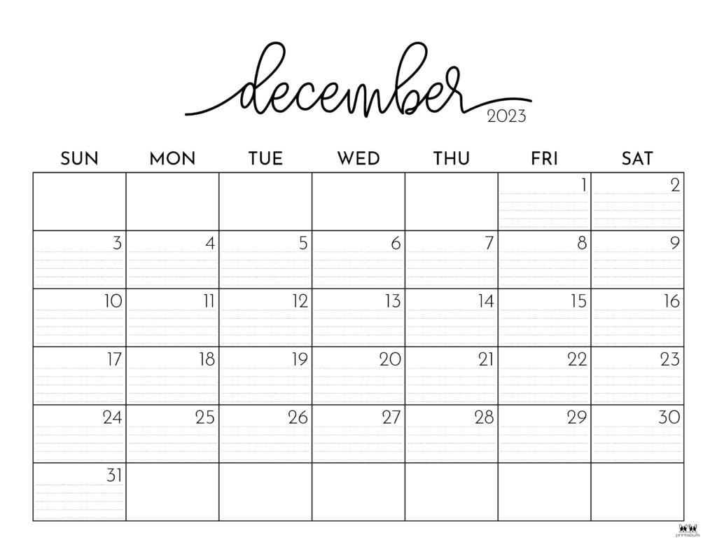 December calendars