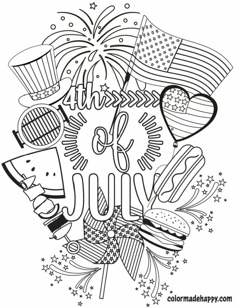 Fourth of july coloring pages