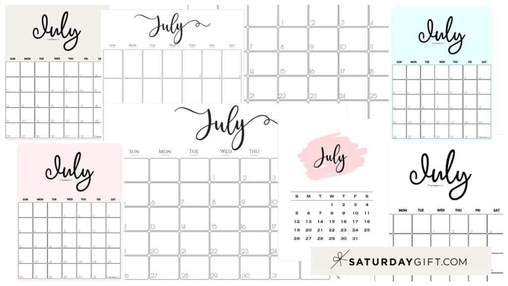 July calendar