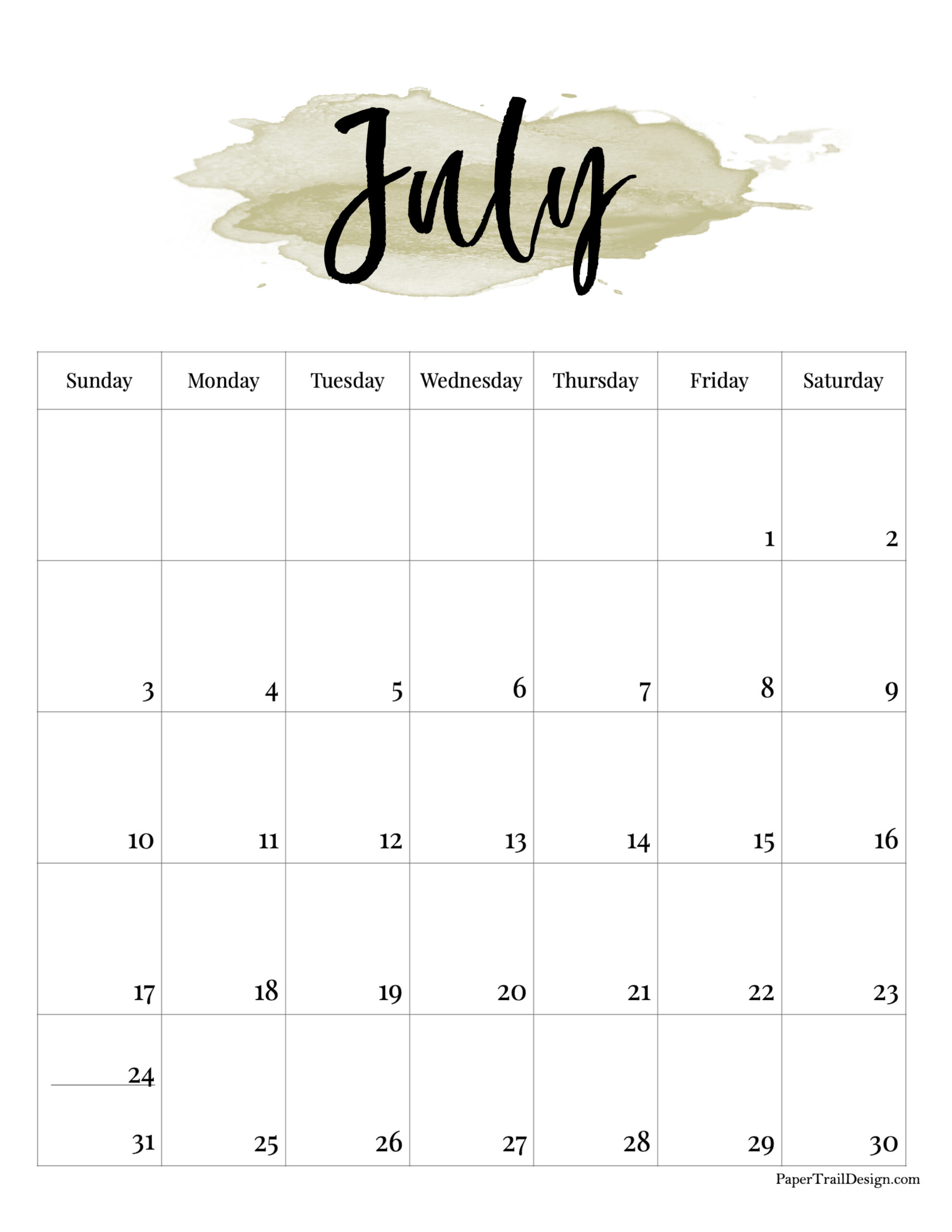 Printable calendar