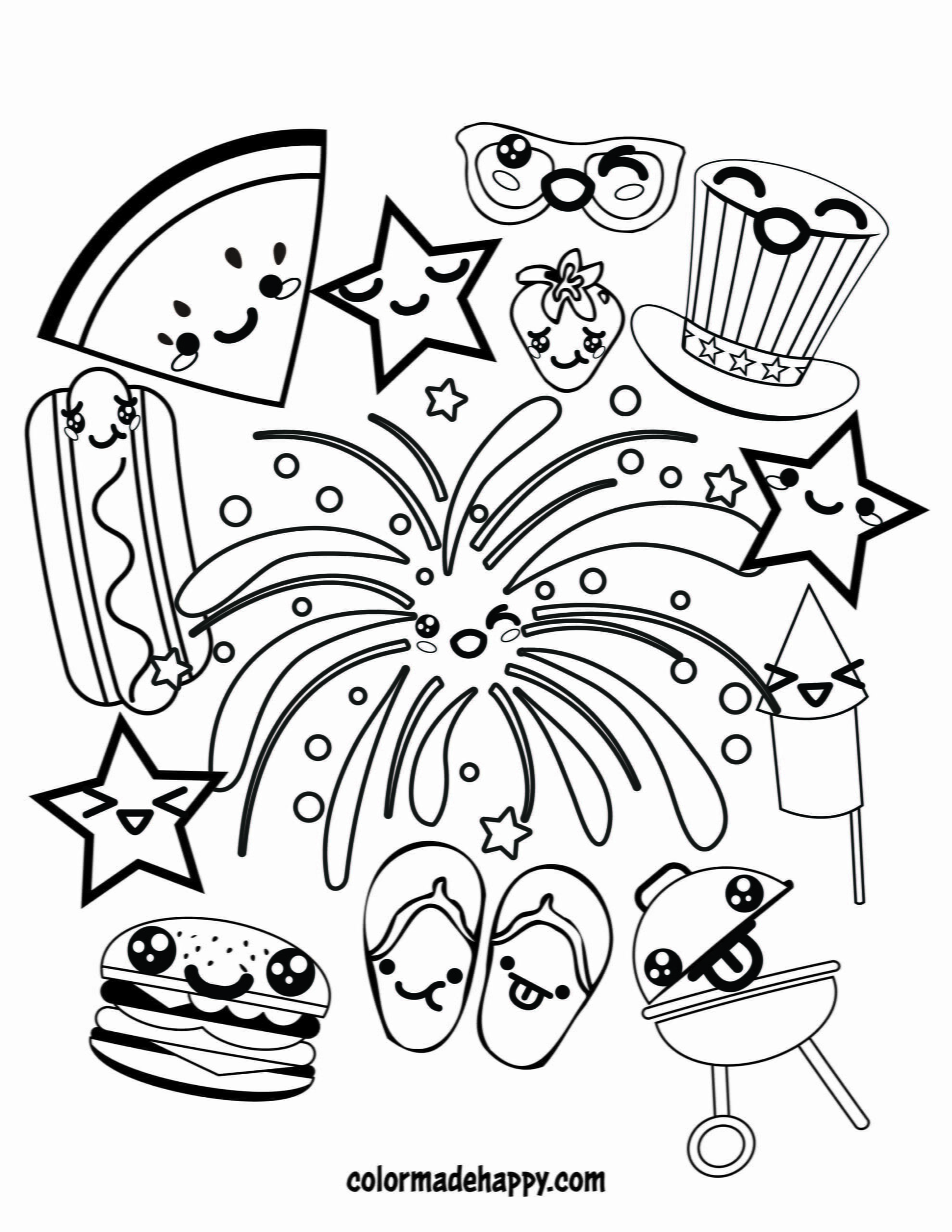 Fourth of july coloring pages