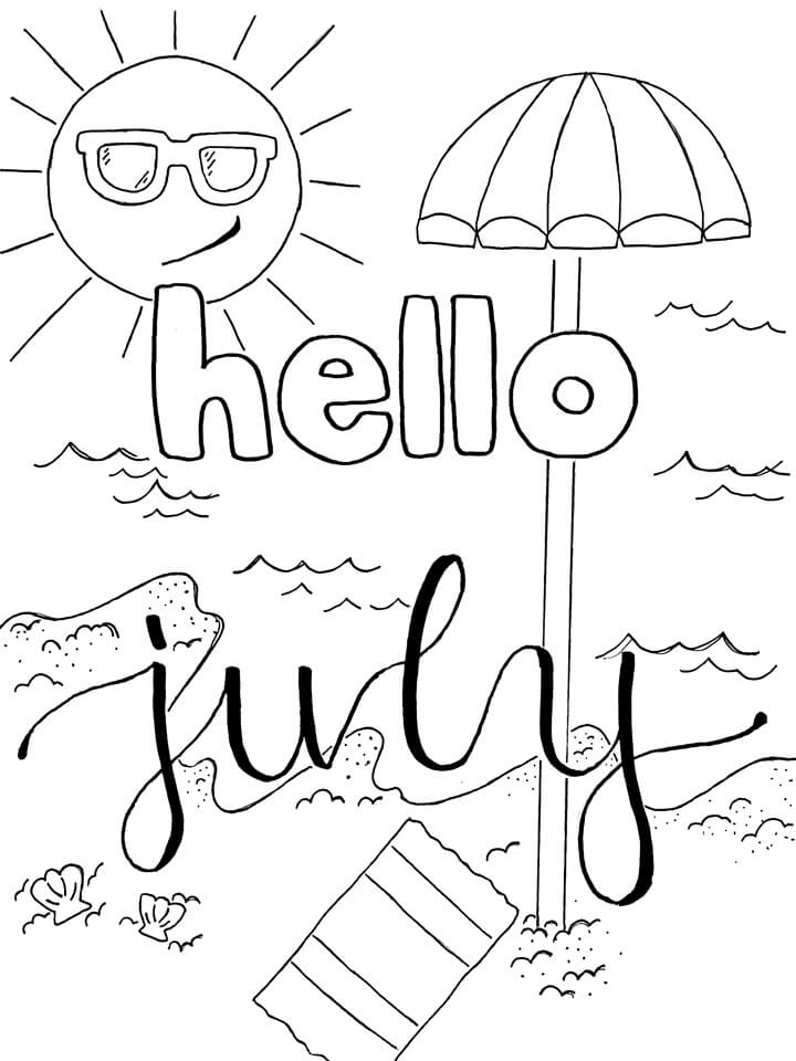 July coloring pages for adults