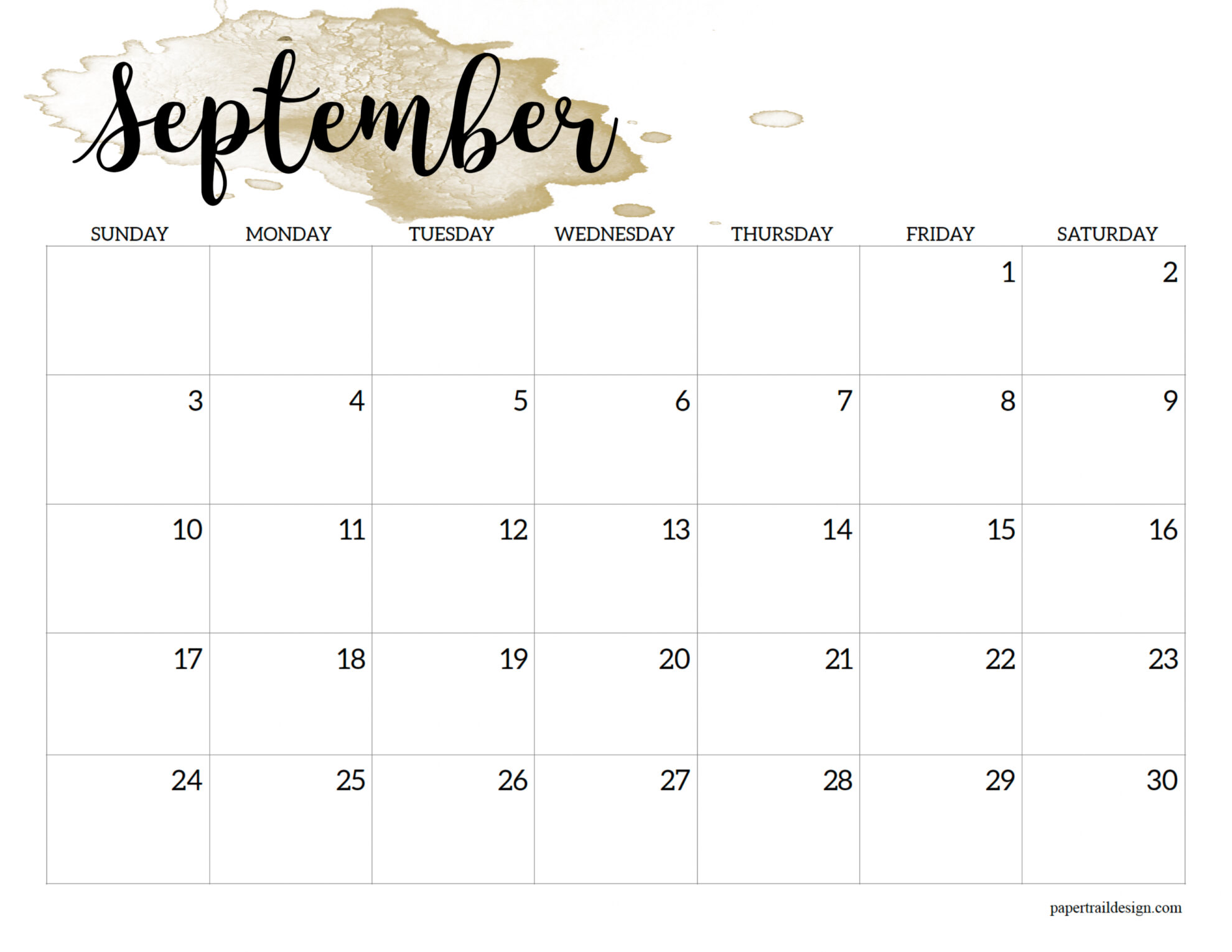 Calendar printable