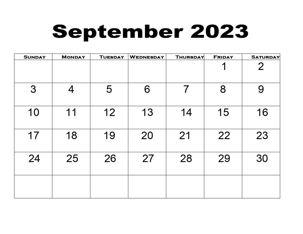 Free september calendar printable pdf templates