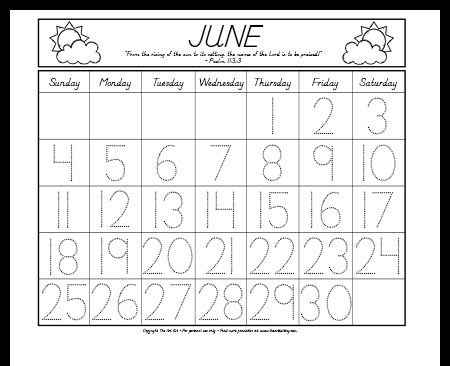 June calendar with bible verse free printable â the art kit