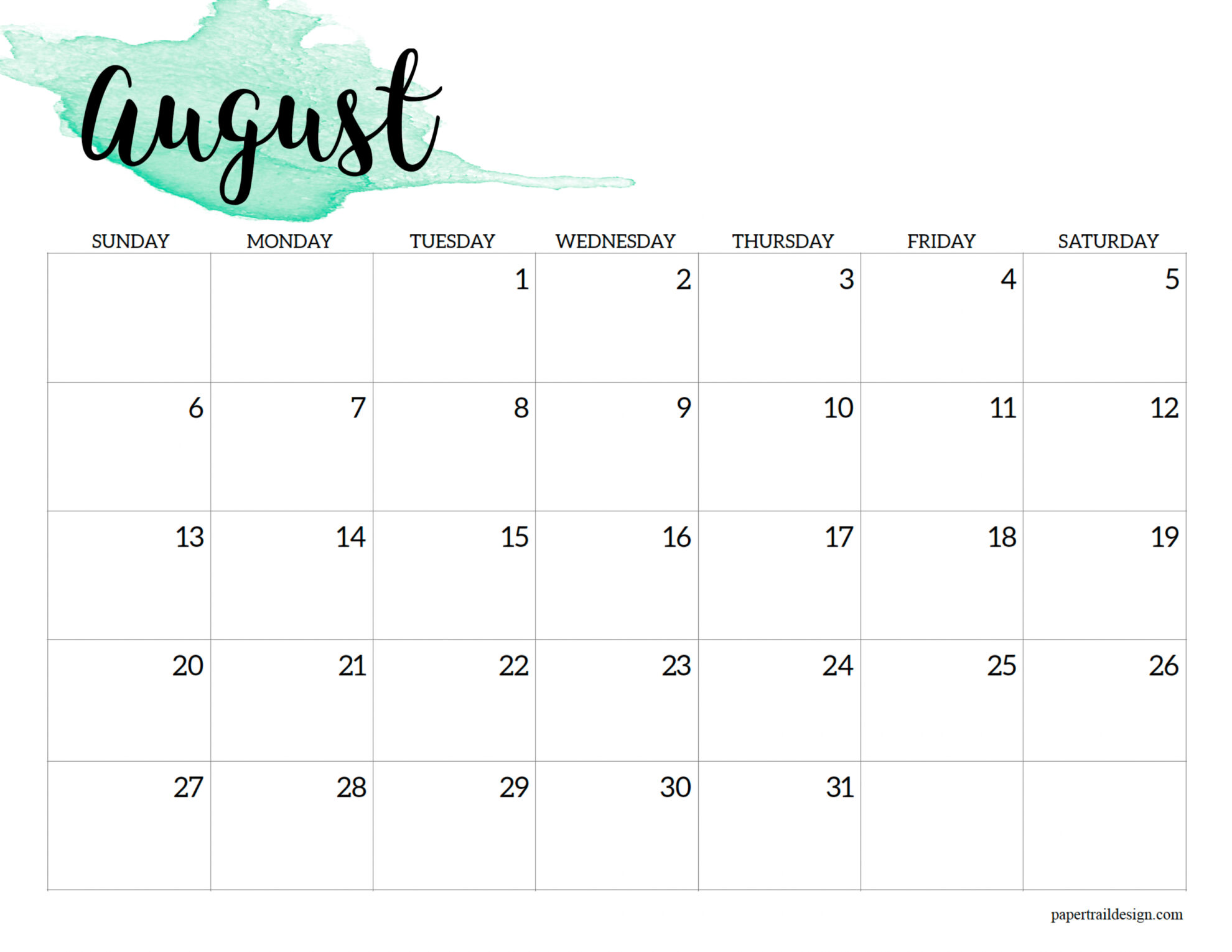 Calendar printable