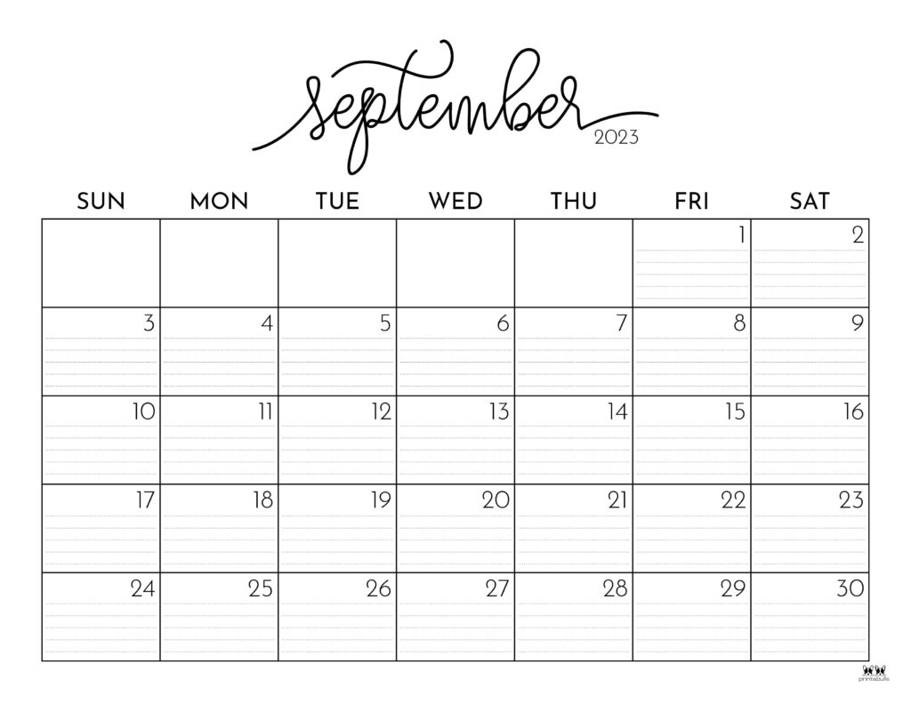 September calendars