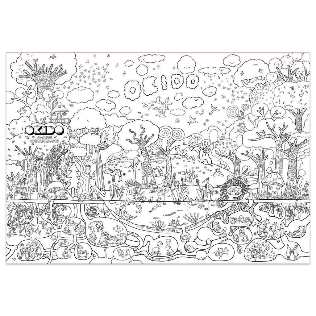 Nature wonderland giant colouring poster â