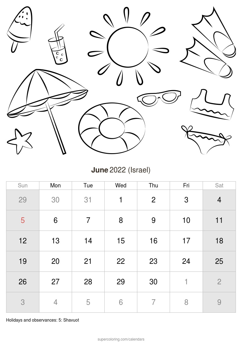 June calendar