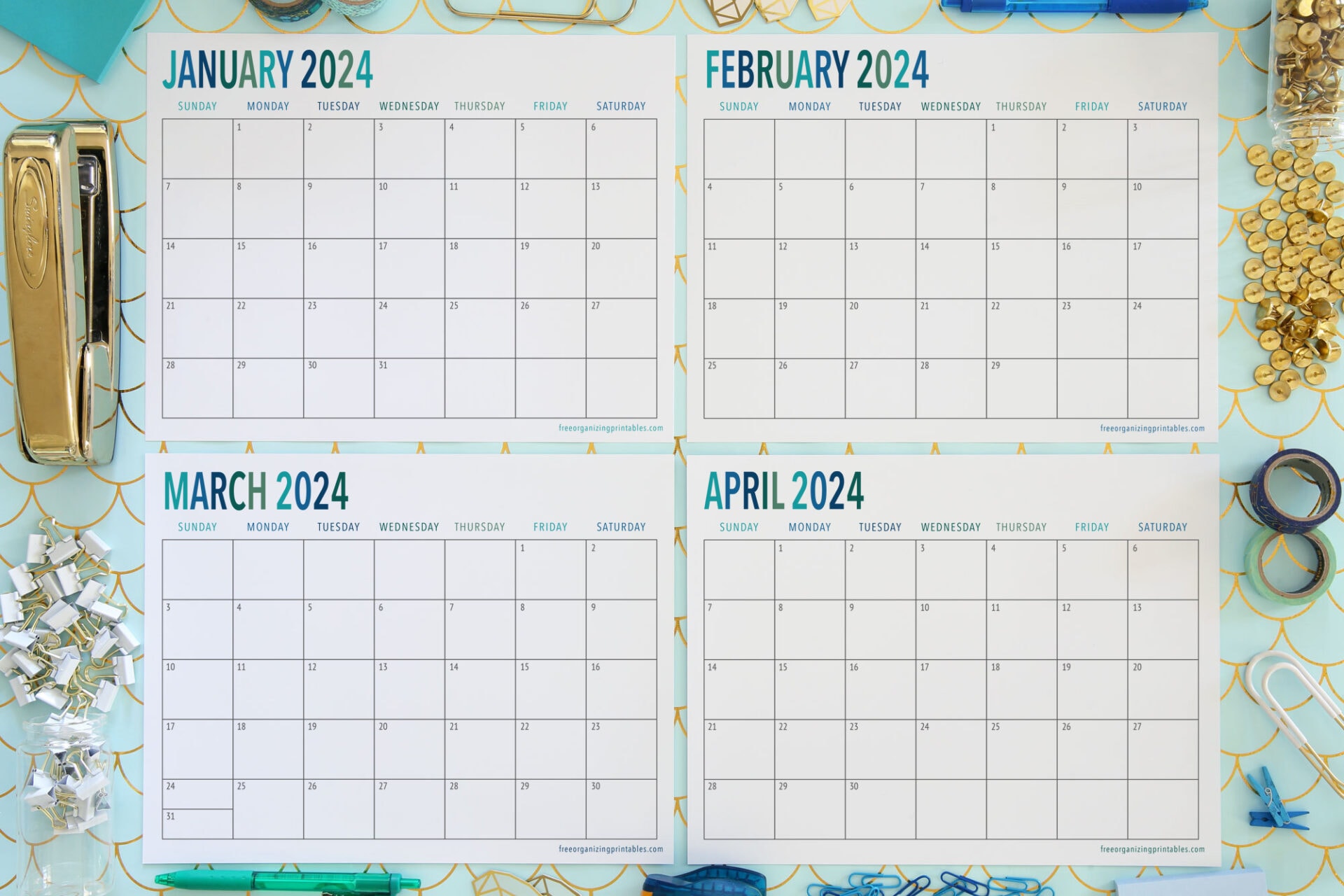 Free printable calendar free organizing printables