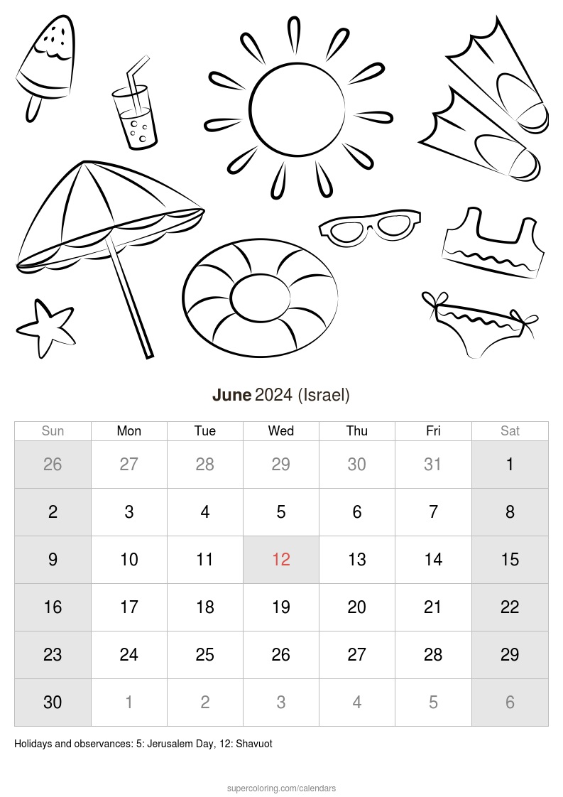 June calendar