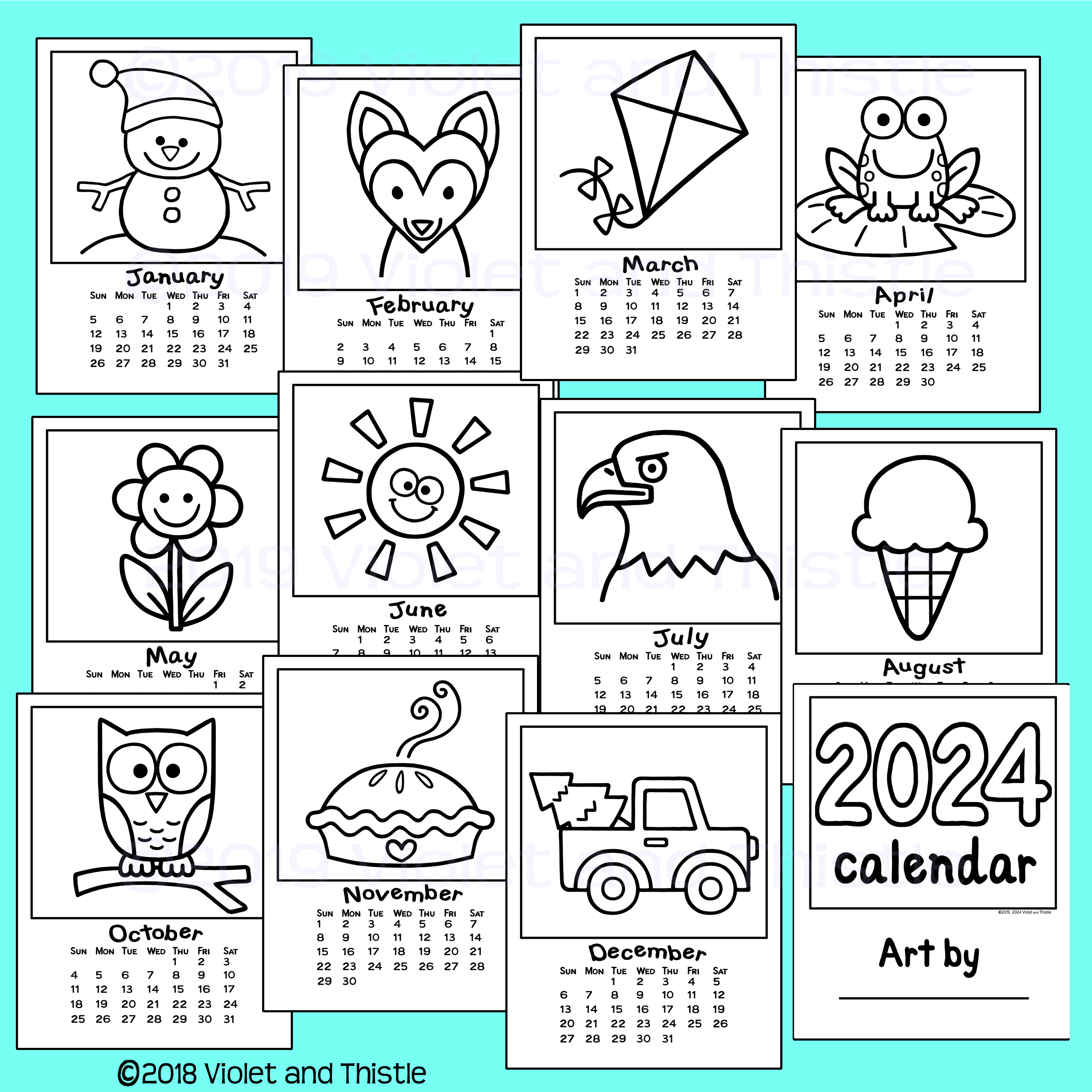 Directed drawing calendar and calendar parent christmas gift for parent printable activity made by teachers