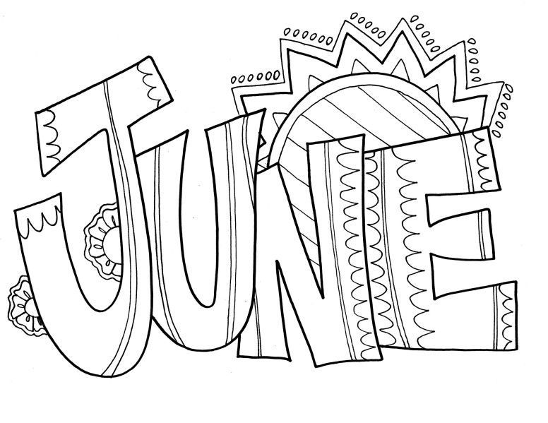 June coloring pages