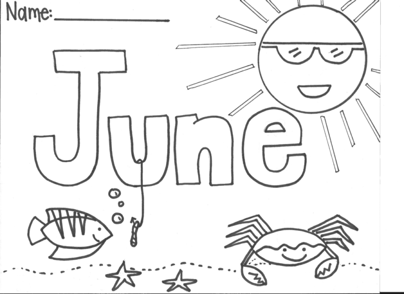 Printable monthly coloring pages