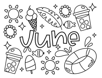 June coloring page junio hoja para colorear by teaching tutifruti