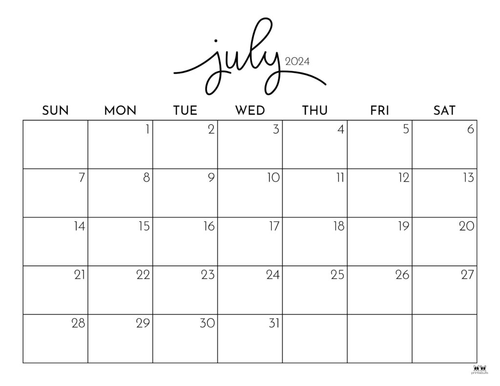 July calendars