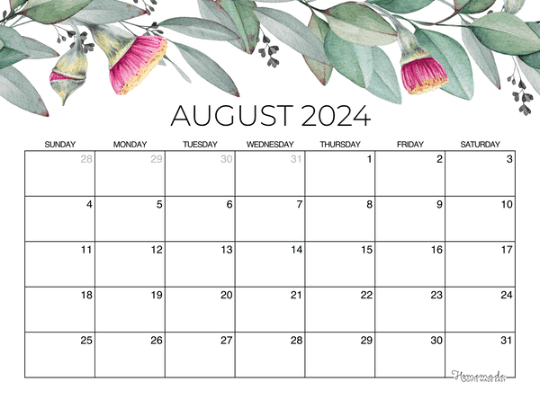 Printable calendar free printable monthly calendars to download for