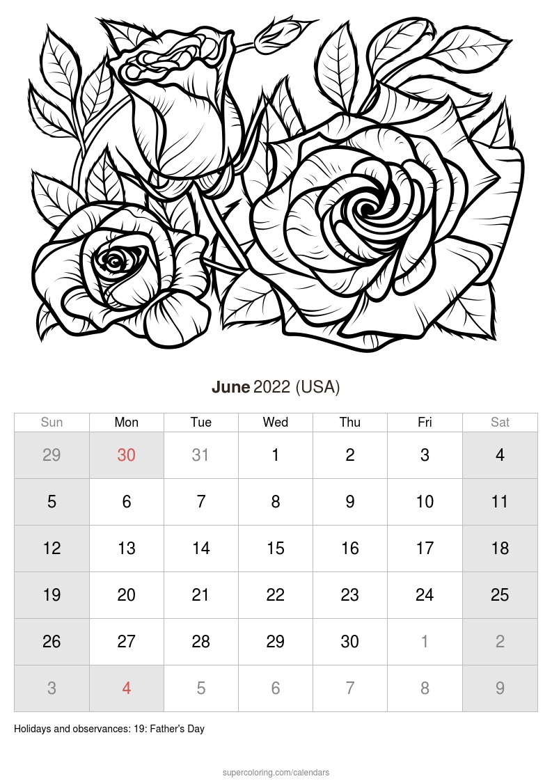 June calendar