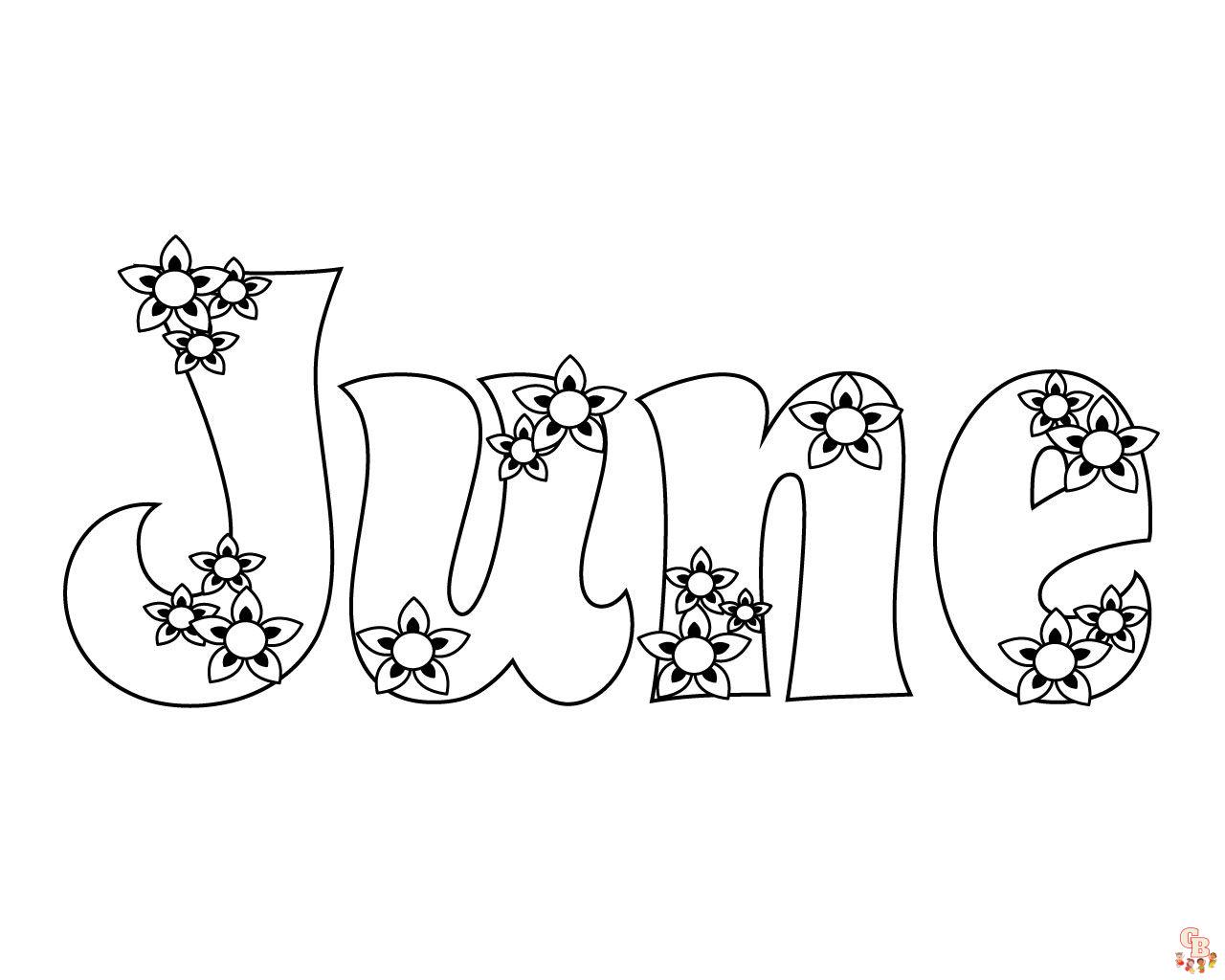 Free june coloring pages printable for kids