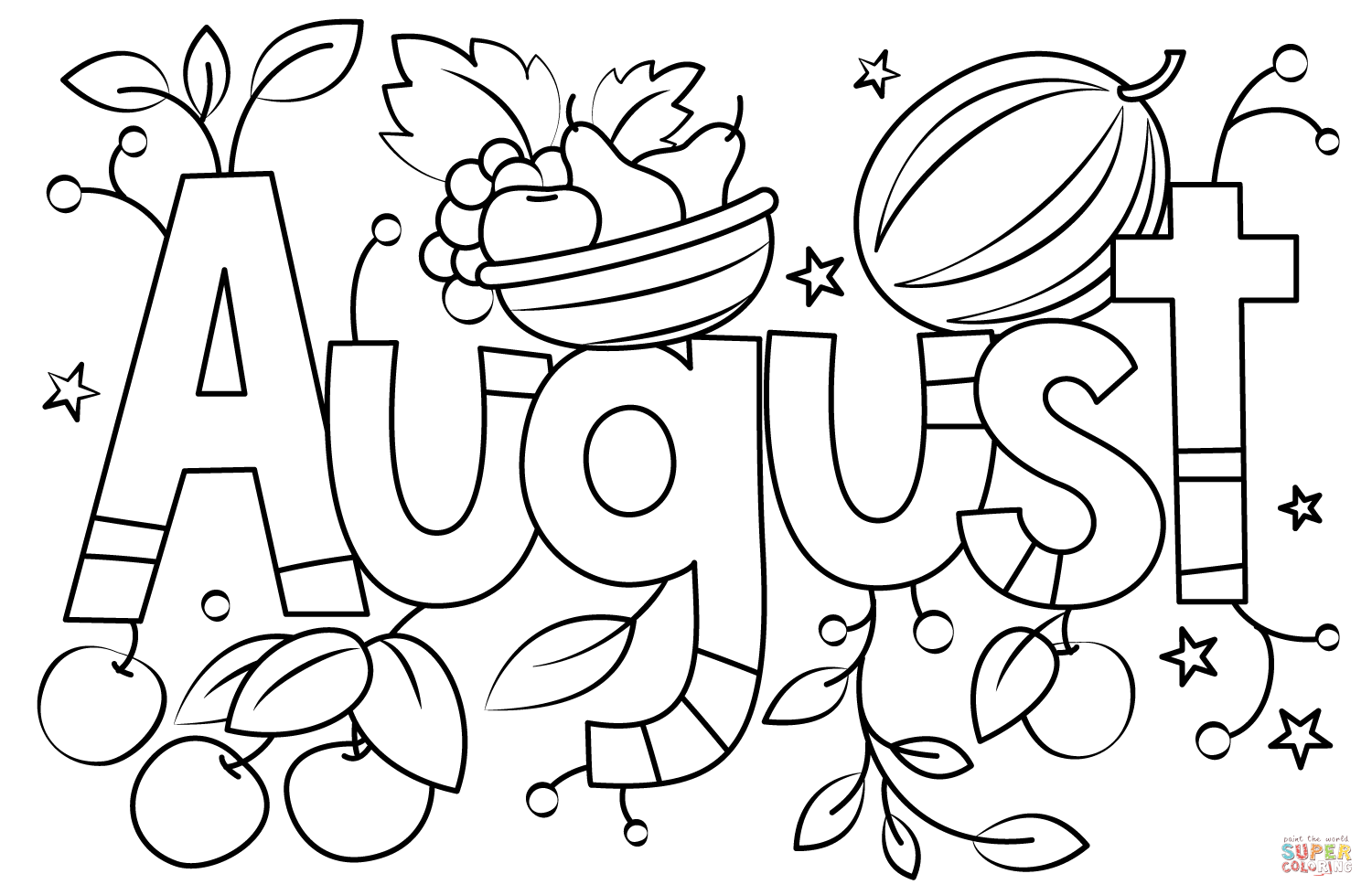 August coloring page free printable coloring pages