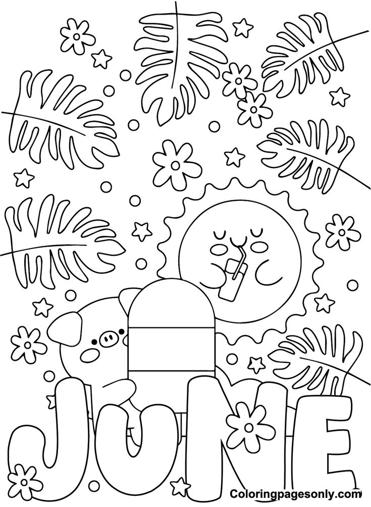 June coloring pages