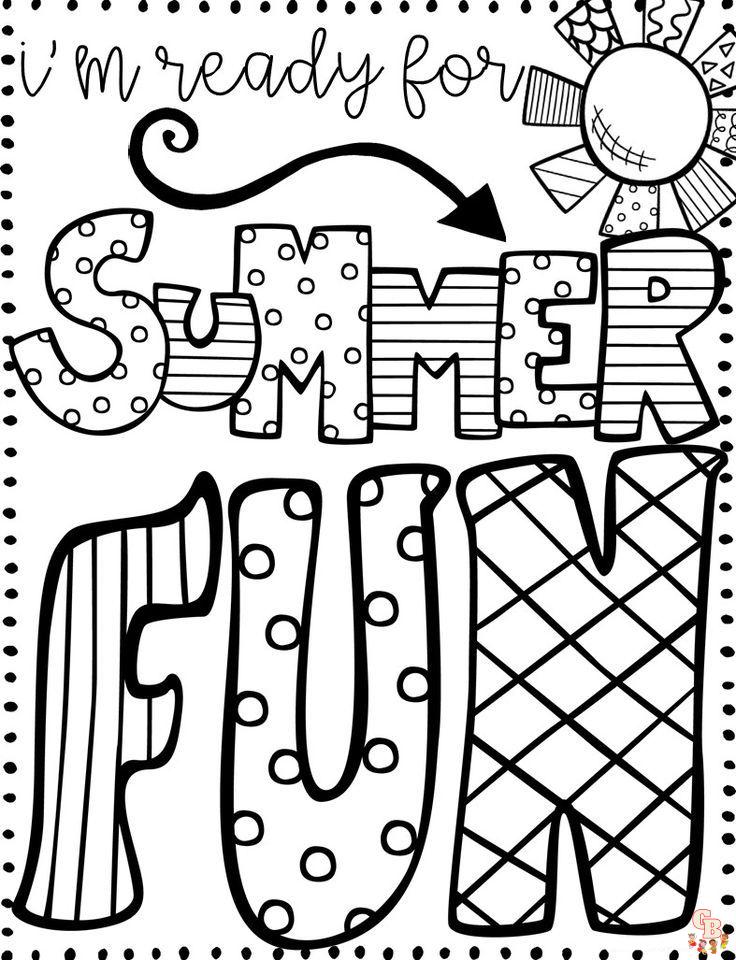 Free june coloring pages printable for kids