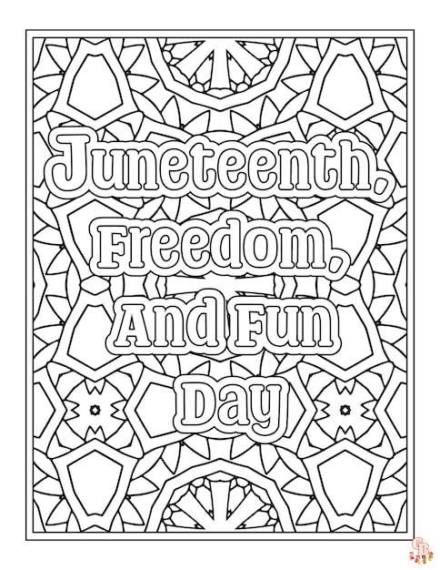Celebrate juneteenth with engaging coloring pages