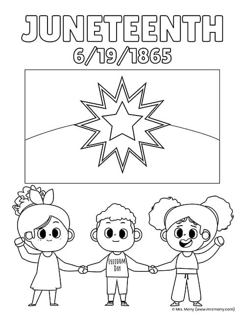 Juneteenth coloring pages free printable mrs merry