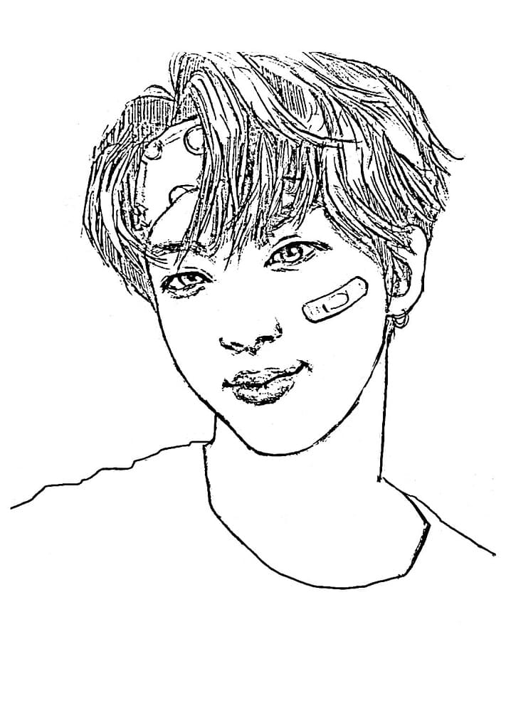 Jungkook bts coloring page